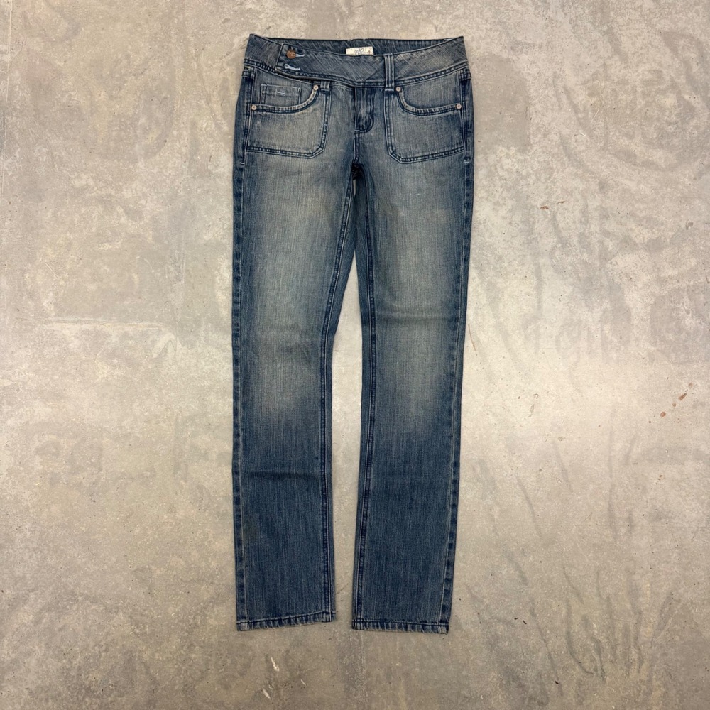 Y2K Womens SO Wear It Declare It Low Rise Embroidered Straight Leg Jeans 9